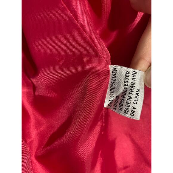 Talbots blazer jacket women’s size 10 pink Irish linen career lightweight preppy - Picture 5 of 5